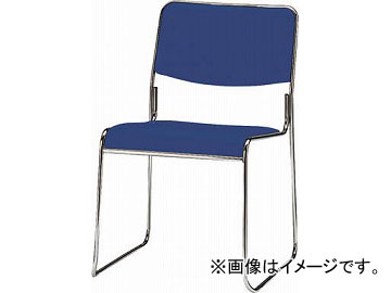 TOKIO スタッキングチェア メッキ脚タイプ ビニールレザー インディゴブルー FSC-15ML-IB(4932528)の通販は