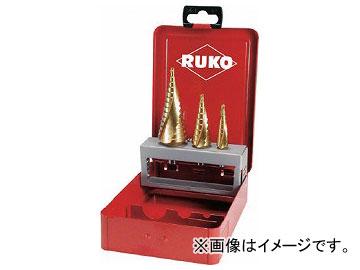 ルコー 2枚刃スパイラルステップドリルセット チタン 101026T(7659512) 入数：1セット(3本)
