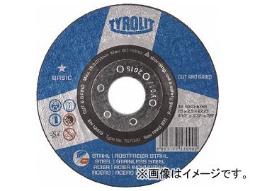 TYROLIT 切断研削砥石 “C＆G” 125mm ＃30 34042757(7748477) 入数：25