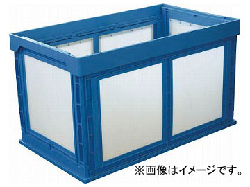 国盛化学 プラスチック折畳みコンテナ “パタコン” N-180 ブルー 50210-N180-B(7605366)
