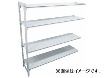 CAMBRO 固定追加ユニット プレミアムシェルフ（コーナーソリッド4段） CSC44487S(7685751)