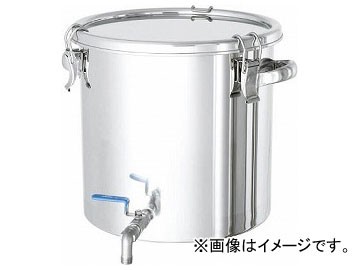 日東 ステンレスタンク ストレート密閉タンク（ボールバルブ付） 65L CTHV-43(7515928)