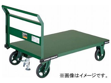 トラスコ中山 鋼鉄製運搬車 1200X750 ハンドル側自在車 鋳物車輪 LS付 OH-1RSS(7680708)