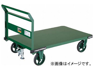 トラスコ中山 鋼鉄製運搬車 1200X750 φ200鋳物車輪 LS付 OH-1SS(7680716)