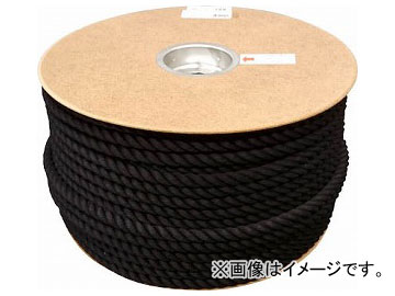 ユタカ ポリエステルロープ ドラム巻 12φ×100m 黒 PRS-61(7541376)