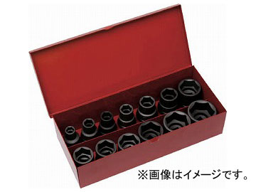 トラスコ中山 インパクト用ソケットセット 差込角12.7mm T4-13SET(7683618) 入数：1セット(13個)
