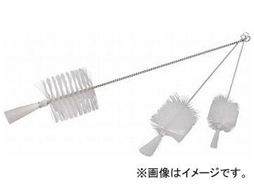 トラスコ中山 理化学ブラシ 瓶洗い用 ナイロン毛 ステンレス柄4号 TBP-S4N-5P(7656173) 入数：1袋(5本)