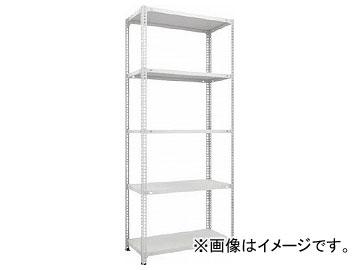 トラスコ中山 セミボルトレス軽量棚 W875×D300×H2100 5段 W色 SBL-7335-W(7786794)