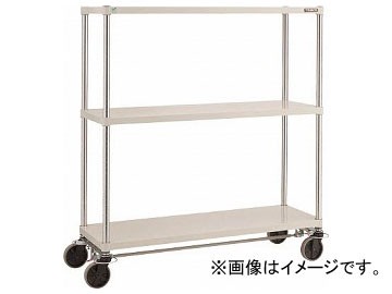 トラスコ中山 フェニックスラック 1500×600 U車輪4輪S付 W色 PER-5563-U125-B4-W(8195004)