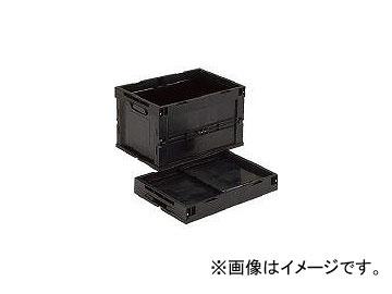 トラスコ中山 導電性折り畳みコンテナ 50L 黒 CR-S50-EA(8191373)