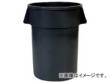 エレクター ラバーメイド ラウンドブルートコンテナ スリット付き 121.1L ブラック 1867531(7784597)の通販は