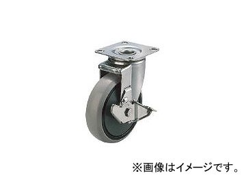 ユーエイキャスター/YUEICASTER キャスターステンレス製S付自在車 130径ナイロンホイルウレタン車輪 SUSGUJ2130S(3797601) JAN：45621825の通販は