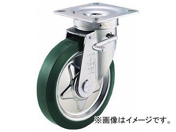 トラスコ中山/TRUSCO プレス製ウレタンキャスター 自在ダブルストッパー付 φ150 TUJB150(1712497) JAN：4518772003496
