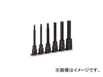 前田金属工業/TONE ロングヘキサゴンソケットセット(強力タイプホルダー付) 6pcs HKH306L(3964477) JAN：4953488087680