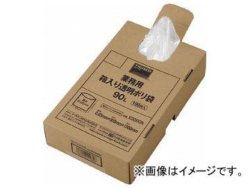 トラスコ中山/TRUSCO 業務用ポリ袋 透明・箱入り 0.05×90L 100枚入 X0090N(3599540) JAN：4989999019896