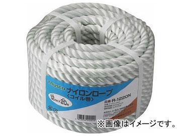 トラスコ中山/TRUSCO ナイロンロープ 3つ打 線径12mm×長さ20m R1220N(5112729) JAN：4989999192476の通販は 6,768円