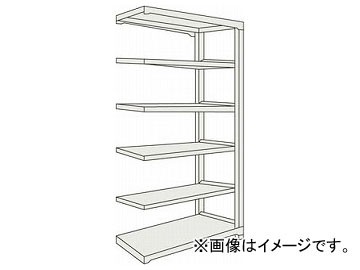 トラスコ中山 M3型中量棚 1800×471×H2400 6段 連結 NG M38656B NG(3516261)