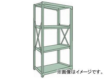 トラスコ中山/TRUSCO R3型中量棚 900×450×H1800 4段 単体 R36354(5051444) JAN：4989999738636の通販は