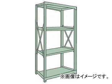 トラスコ中山/TRUSCO R3型中量棚 1200×450×H1800 4段 単体 R36454(5051452) JAN：4989999738759