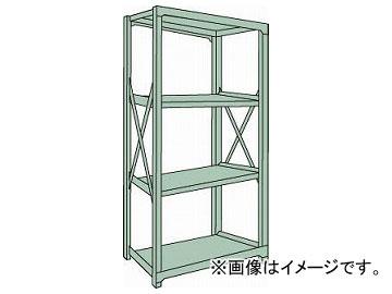 トラスコ中山/TRUSCO R3型中量棚 1200×900×H1800 4段 単体 R36494(5051614) JAN：4989999738834