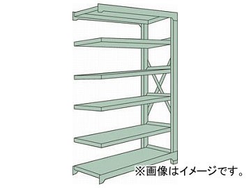 トラスコ中山/TRUSCO R3型中量棚 1200×900×H2100 6段 連結 R37496B(5048010) JAN：4989999739343