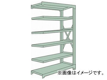 トラスコ中山/TRUSCO R3型中量棚 1500×450×H2100 6段 連結 R37556B(5048109) JAN：4989999739381