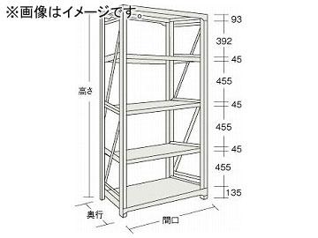 トラスコ中山/TRUSCO M10型重量棚 900×620×H2100 5段 単体 NG M107365 NG(5063221) JAN：4989999737738