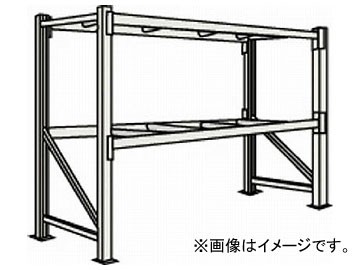 トラスコ中山/TRUSCO 重量パレット棚2トン2500×900×H2000単体 2段 2D20B25092