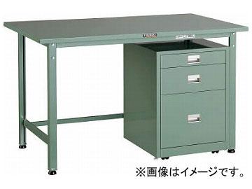 トラスコ中山/TRUSCO SAE型作業台 1200×750×H740 3段キャビネット付 SAE1200UDC111