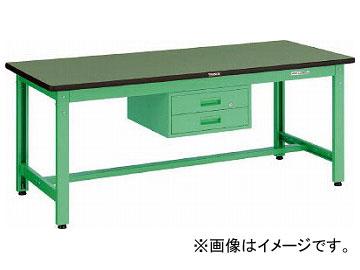 トラスコ中山/TRUSCO GWP型作業台 1800×900×H740 2段引出付 YG色 GWP1890F2YGの通販は 98,914円