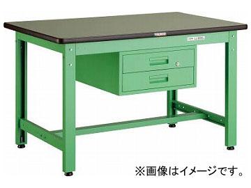 トラスコ中山/TRUSCO GWR型作業台 900×600×H740 2段引出付 YG色 GWR0960F2YG
