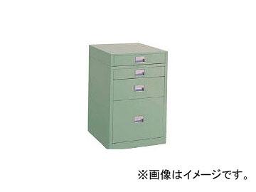 トラスコ中山/TRUSCO 作業台用サイドキャビネット 4段 グリーン UDC11101(2401886) JAN：4989999646207