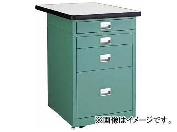 トラスコ中山/TRUSCO 作業台用サイドキャビネット ダップ天板付 500×750 グリーン UDCT1110175PGN