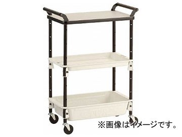 トラスコ中山/TRUSCO ツールワゴンロイヤル 天板付589×320×856浅1深1 ホワイト TWR411TW(4146166) JAN：4989999188653の通販は