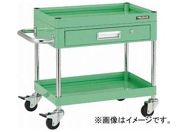 トラスコ中山/TRUSCO ファルコンワゴン600×400 1段浅引出付 ゴム車輪 YG色 FAW662ZYG(4164172)