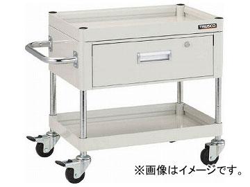 トラスコ中山/TRUSCO ファルコンワゴン600×400 1段引出付 ゴム車輪 W色 FAW662VW(4164105)の通販は