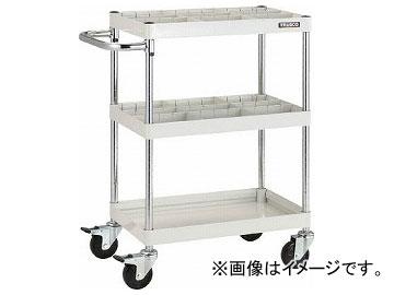 トラスコ中山/TRUSCO ファルコンワゴン750×500 仕切板付 ゴム車輪 YG色 FAW973S2YG(4164814)