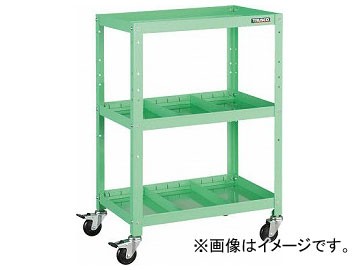 トラスコ中山/TRUSCO ラビットワゴン 600×400 仕切2段付 YG色 RBW963S2YG(3663698)の通販は