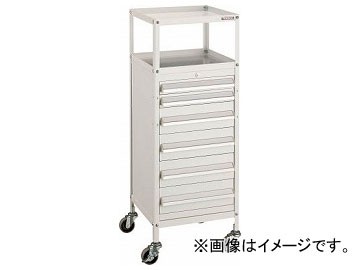 トラスコ中山/TRUSCO ミニキャビネットワゴン400×440×880LVR-662付 W MCW662W