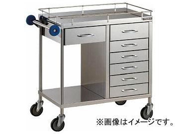 トラスコ中山/TRUSCO SUS304製引出付ワゴン 750×450 両引き引出7段 SUD747Dの通販は 162,140円