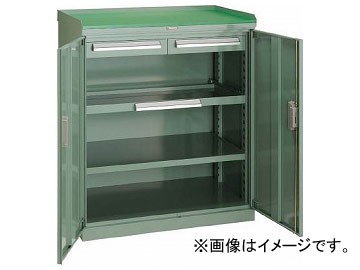 トラスコ中山/TRUSCO スライド工具キャビネット 881×551 コボレ止め天板付 DX31(5180147) JAN：4989999621235