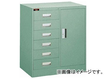 トラスコ中山/TRUSCO VR型キャビネット コンビ 767×500×H880 6段 GN VRCB6(5022401) JAN：4989999626025の通販は