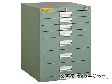 トラスコ中山/TRUSCO LVE型キャビネット 500×550×H650 引出7段 LVE657(2523990) JAN：4989999666014の通販は