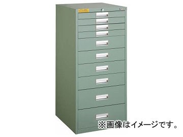 トラスコ中山/TRUSCO LVE型キャビネット 500×550×H1100 引出10段 LVE1102(2523710) JAN:4989999665895の通販は