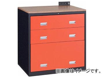 トラスコ中山/TRUSCO TWK型キャビネット 900×650×H920 3段 黒 TWK903Sの通販は 212,220円