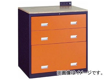トラスコ中山/TRUSCO TWK型3ロックキャビネット 900×650 3段 黒 TWK903Wの通販は