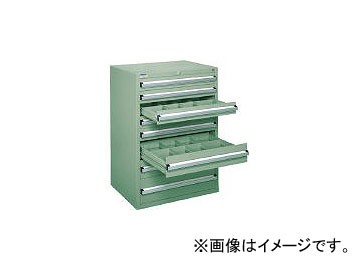 大阪製罐/OS 中量キャビネット7型 最大積載量1000kg 引出し5×2×1段 71010の通販は