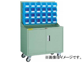 トラスコ中山/TRUSCO パネルコンテナラック 移動式保管庫付 コンテナ中×24 HT0624NC(3525911) JAN：4989999823714 94,942円