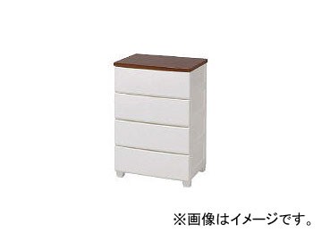 アイリスオーヤマ/IRISOHYAMA ウッドトップチェスト ホワイト/ウォールナット MG553(4101057) JAN:4905009805730の通販は