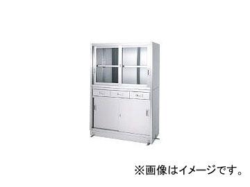 シンコー/SHINKOHIR ステンレス保管庫引出付上部ガラス戸下部ステンレス戸ベース仕様 VDG18045